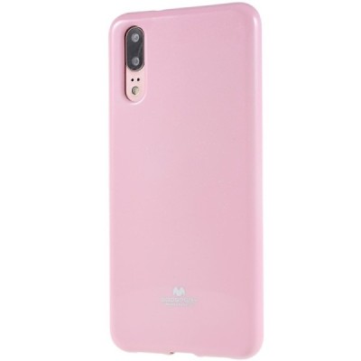 Huawei P20 šviesiai rožinis Mercury kieto silikono (TPU) dėklas - nugarėlė / Priedai.lt