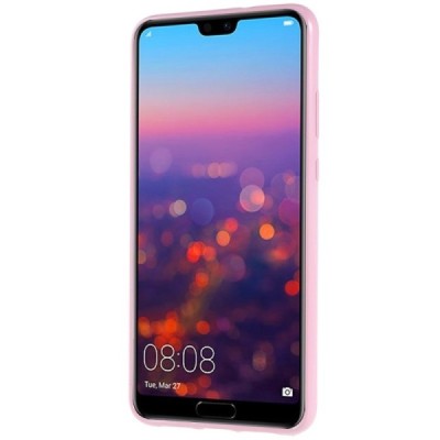 Huawei P20 šviesiai rožinis Mercury kieto silikono (TPU) dėklas - nugarėlė / Priedai.lt