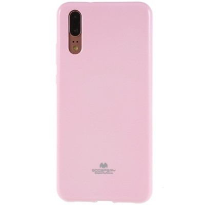 Huawei P20 šviesiai rožinis Mercury kieto silikono (TPU) dėklas - nugarėlė / Priedai.lt