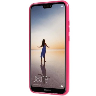 Huawei P20 Lite (Nova 3e) tamsiai rožinis Mercury kieto silikono (TPU) dėklas - nugarėlė / Priedai.lt