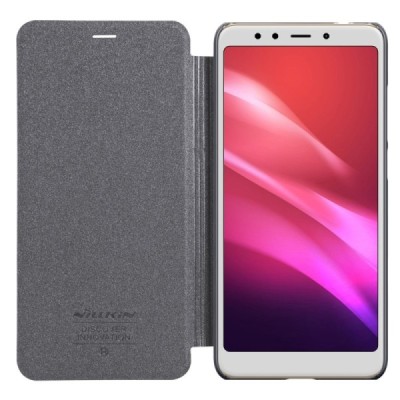 Xiaomi Redmi 5 pilkas odinis atverčiamas Nillkin Sparkle dėklas / Priedai.lt