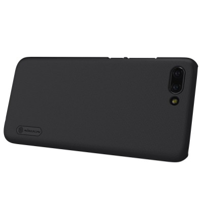Huawei Honor 10 Nillkin Frosted Shield juodas plastikinis dėklas / Priedai.lt