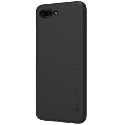 Huawei Honor 10 Nillkin Frosted Shield juodas plastikinis dėklas / Priedai.lt