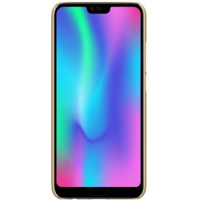 Huawei Honor 10 Nillkin Frosted Shield auksinis plastikinis dėklas + apsauginė ekrano plėvelė / Priedai.lt