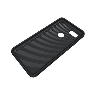 Sustiprintos apsaugos Google Pixel 2 XL juodas kieto silikono (TPU) ir plastiko dėklas / Priedai.lt