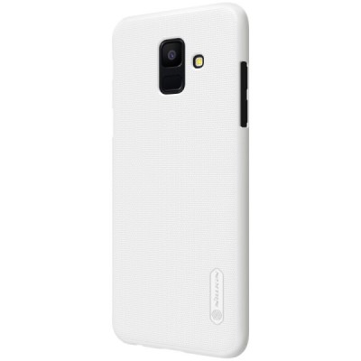Nillkin Frosted Shield Samsung Galaxy A6 2018 (A600F) baltas plastikinis dėklas + apsauginė ekrano plėvelė / Priedai.lt