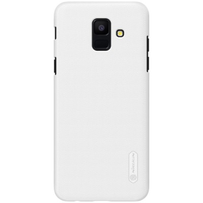 Nillkin Frosted Shield Samsung Galaxy A6 2018 (A600F) baltas plastikinis dėklas + apsauginė ekrano plėvelė / Priedai.lt