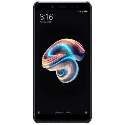 Xiaomi Redmi Note 5 2018 (Redmi Note 5 Pro) Nillkin Frosted Shield juodas plastikinis dėklas / Priedai.lt