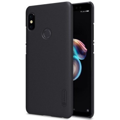 Xiaomi Redmi Note 5 2018 (Redmi Note 5 Pro) Nillkin Frosted Shield juodas plastikinis dėklas / Priedai.lt