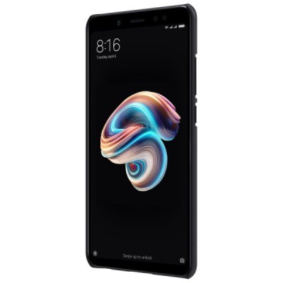 Xiaomi Redmi Note 5 2018 (Redmi Note 5 Pro) Nillkin Frosted Shield juodas plastikinis dėklas / Priedai.lt