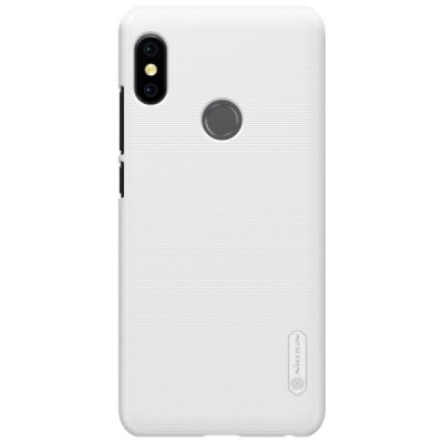Xiaomi Redmi Note 5 2018 (Redmi Note 5 Pro) Nillkin Frosted Shield baltas plastikinis dėklas + apsauginė ekrano plėvelė / Prieda