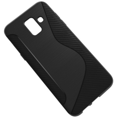 Samsung Galaxy A6 2018 (A600F) S-Line kieto silikono (TPU) dėklas juodas - nugarėlė / Priedai.lt