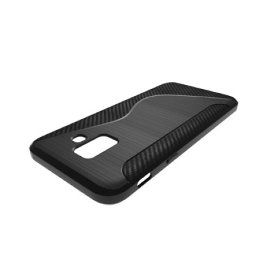 Samsung Galaxy A6 2018 (A600F) S-Line kieto silikono (TPU) dėklas juodas - nugarėlė / Priedai.lt
