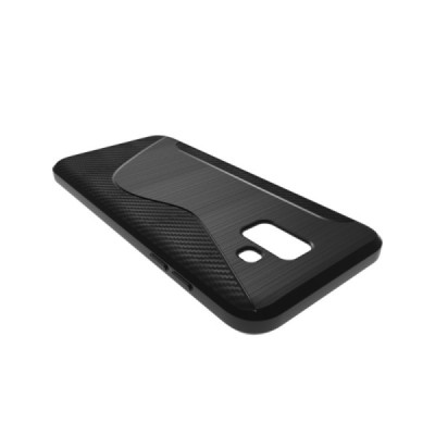 Samsung Galaxy A6 2018 (A600F) S-Line kieto silikono (TPU) dėklas juodas - nugarėlė / Priedai.lt