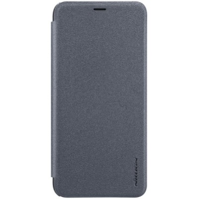 Samsung Galaxy A6+ 2018 (A605F) pilkas odinis atverčiamas Nillkin Sparkle dėklas - knygutė / Priedai.lt