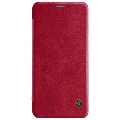 Prabangus „Nillkin“ Qin serijos raudonas odinis atverčiamas Samsung Galaxy A6+ 2018 (A605F) dėklas - knygutė / Priedai.lt