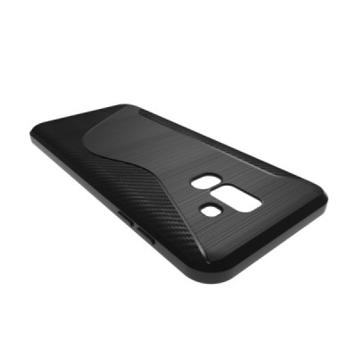 Samsung Galaxy A6+ 2018 (A605F) S-Line kieto silikono (TPU) dėklas juodas - nugarėlė / Priedai.lt