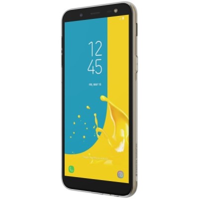 Samsung Galaxy J6 2018 (J600) Nillkin Nature plonas skaidrus (permatomas) silikoninis TPU pilkas dėklas / Priedai.lt
