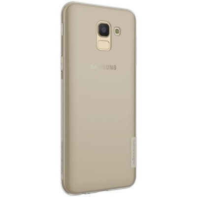 Samsung Galaxy J6 2018 (J600) Nillkin Nature plonas skaidrus (permatomas) silikoninis TPU pilkas dėklas / Priedai.lt