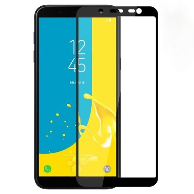 Samsung Galaxy J6 2018 (J600) „3D Rewan“ 9H Tempered Glass sustiprintos apsaugos juodas pilnai dengiantis apsauginis ekrano stik