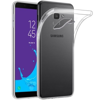 Samsung Galaxy J6 2018 (J600) skaidrus (permatomas) kieto silikono TPU ploniausias pasaulyje dėklas / Priedai.lt