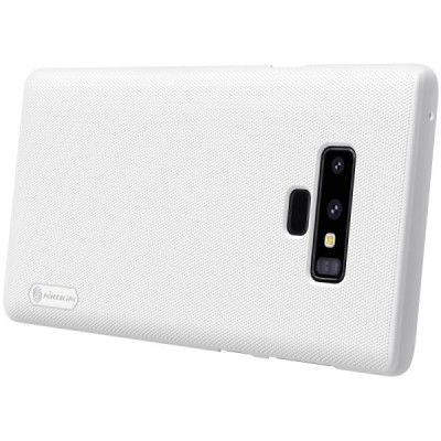 Nillkin Frosted Shield Samsung Galaxy Note 9 (N960F) baltas plastikinis dėklas + apsauginė ekrano plėvelė / Priedai.lt