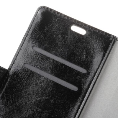 Samsung Galaxy Note 9 (N960F) atverčiamas juodas odinis dėklas - piniginė / Priedai.lt