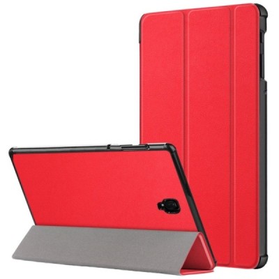 Samsung Galaxy Tab S4 10.5 (T835, T830) atverčiamas raudonas odinis dėklas - knygutė (sulankstomas) / Priedai.lt