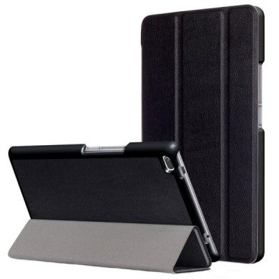 Lenovo Tab4 8.0 (TB-8504F) atverčiamas juodas odinis dėklas (sulankstomas) / Priedai.lt