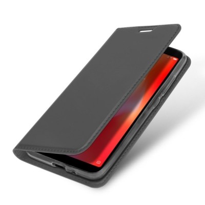 „Dux Ducis“ Skin serijos Xiaomi Redmi 6A juodas odinis atverčiamas dėklas / Priedai.lt