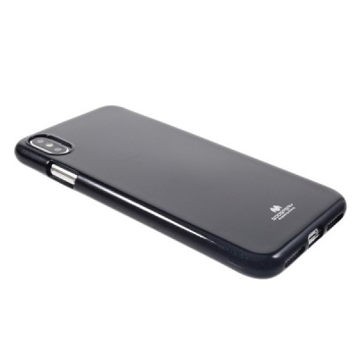 Apple iPhone Xs Max Mercury juodas kieto silikono TPU dėklas - nugarėlė / Priedai.lt