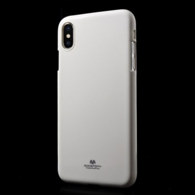 Apple iPhone Xs Max Mercury baltas kieto silikono TPU dėklas - nugarėlė / Priedai.lt