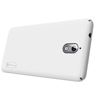 Nokia 3.1 (2018) Frosted Shield baltas plastikinis dėklas + apsauginė ekrano plėvelė / Priedai.lt