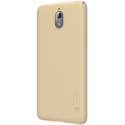 Nokia 3.1 (2018) Frosted Shield auksinis plastikinis dėklas + apsauginė ekrano plėvelė / Priedai.lt