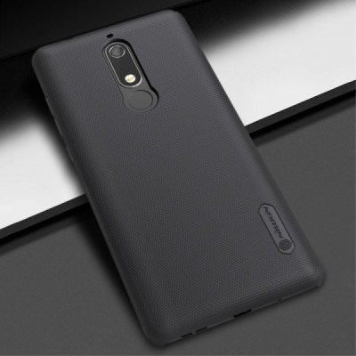 Nokia 5.1 (2018) Frosted Shield juodas plastikinis dėklas / Priedai.lt