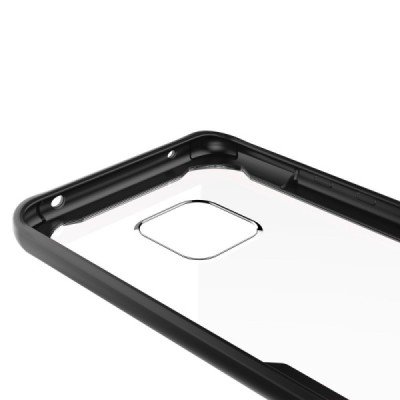 Huawei Mate 20 Pro cocose skaidrus juodos spalvos apvadais kieto silikono (TPU) dėklas / Priedai.lt