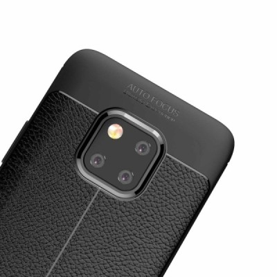 Huawei Mate 20 Pro „FOCUS“ kieto silikono TPU juodas dėklas - nugarėlė / Priedai.lt