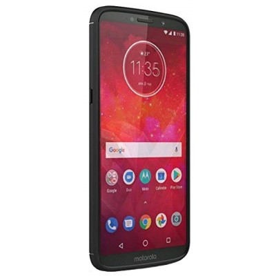 Motorola Moto Z3 Play (Moto Z3) „Carbon“ kieto silikono TPU juodas dėklas - nugarėlė / Priedai.lt