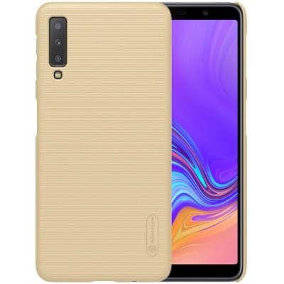 Samsung Galaxy A7 2018 Nillkin Frosted Shield auksinis plastikinis dėklas / Priedai.lt
