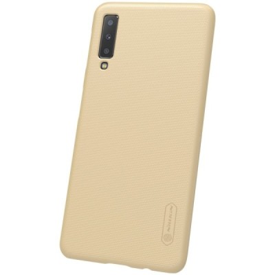 Samsung Galaxy A7 2018 Nillkin Frosted Shield auksinis plastikinis dėklas / Priedai.lt