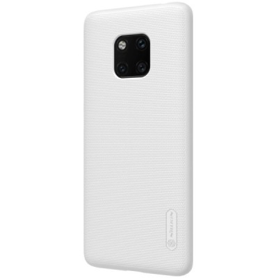 Huawei Mate 20 Pro Nillkin Frosted Shield baltas plastikinis dėklas / Priedai.lt