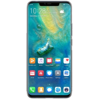 Huawei Mate 20 Pro Nillkin Nature plonas pilkas (permatomas) silikoninis TPU bespalvis dėklas / Priedai.lt