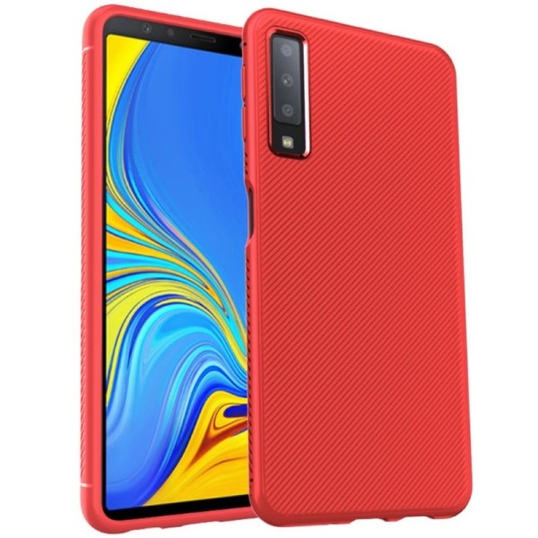 „Lealates“ Kõva silikoon (TPU) kaaned - punane (Galaxy A7 2018)