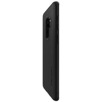 „Spigen“ Thin Fit 360 plastikinis Samsung Galaxy S9+ (G965) juodas dėklas - nugarėlė + apsauginis ekrano stiklas / Priedai.lt