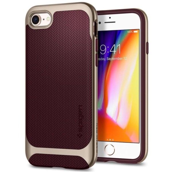 „Spigen“ Neo Hybrid Herringbone kaaned - burgundi (iPhone 7 / 8 / SE 2020 / SE 2022)