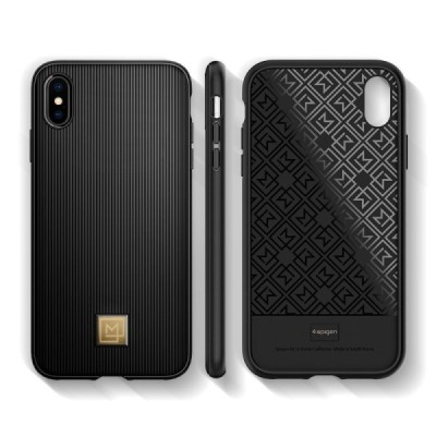 „Spigen“ La Manon Classy Apple iPhone X (iPhone Xs) juodas kieto silikono dėklas / Priedai.lt