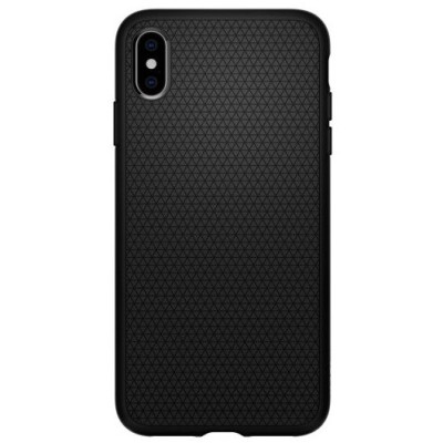 „Spigen“ Liquid Air Apple iPhone Xs Max juodas kieto silikono dėklas / Priedai.lt
