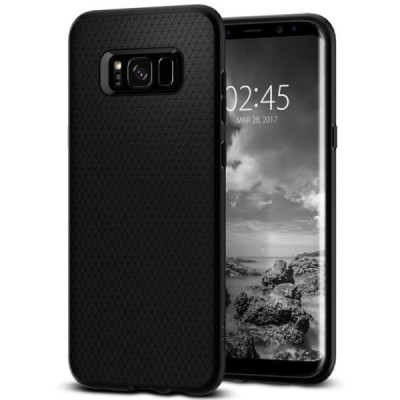 „Spigen“ Liquid Air Samsung Galaxy S8 (G950) juodas kieto silikono dėklas / Priedai.lt