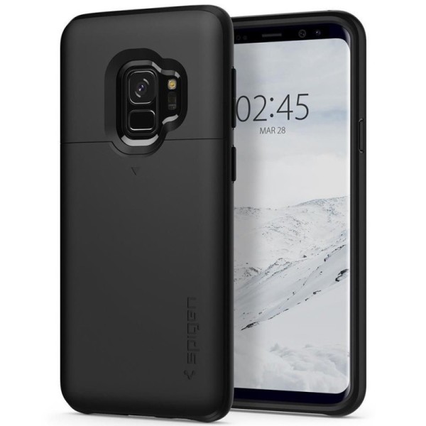 „Spigen“ Slim Armor CS kaaned - must (Galaxy S9)