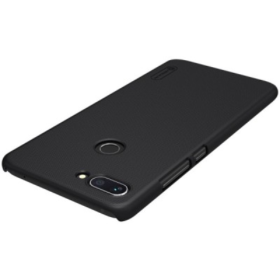 Xiaomi Mi 8 Lite Nillkin Frosted Shield juodas plastikinis dėklas / Priedai.lt